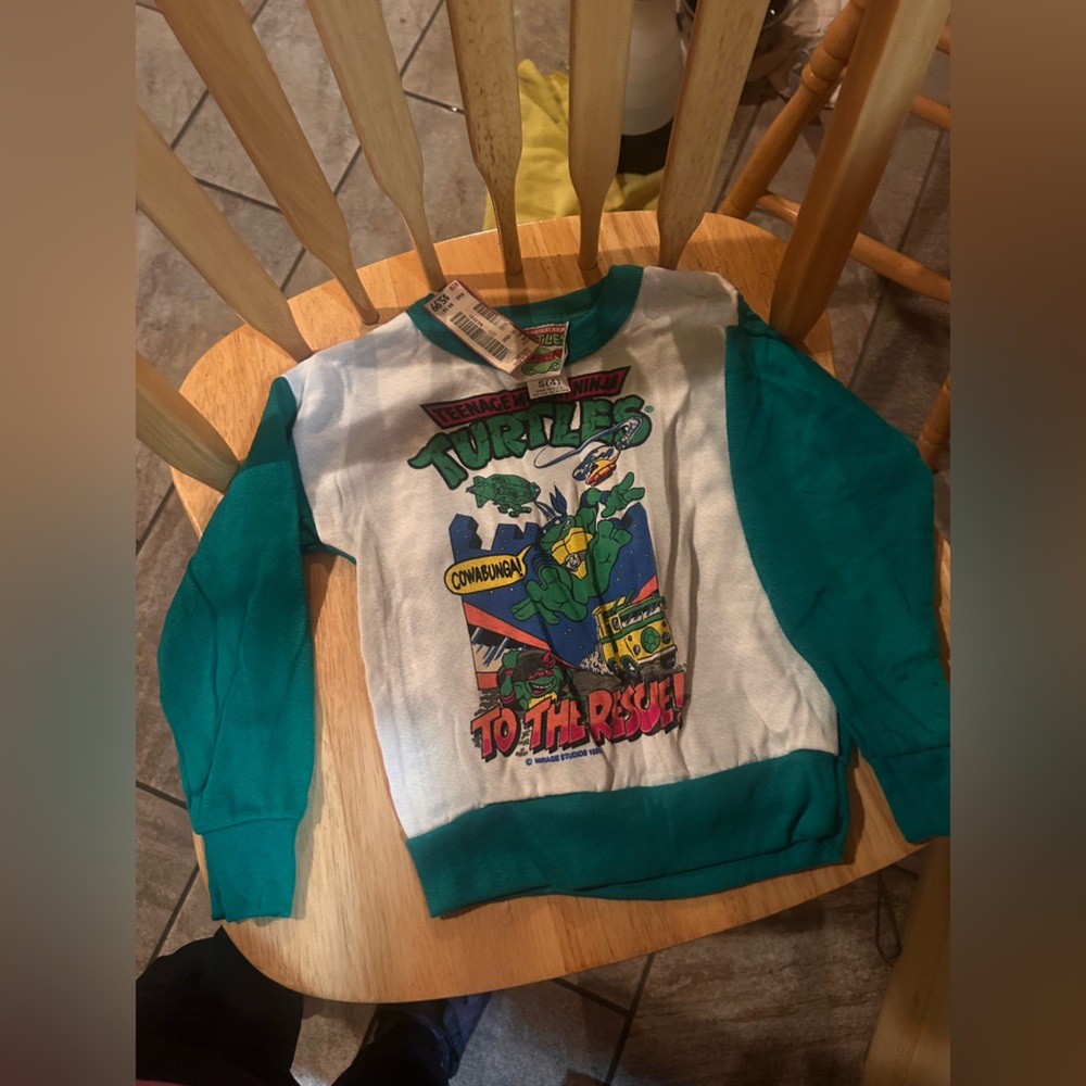 VTG 1990 Teenage Mutant Ninja Turtles Sweater Kids size 4 Mirage studios - Picture 3 of 6